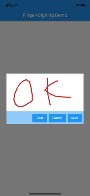 Flutter Finger-Signer Demo App